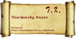 Thuránszky Kevin névjegykártya
