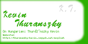 kevin thuranszky business card